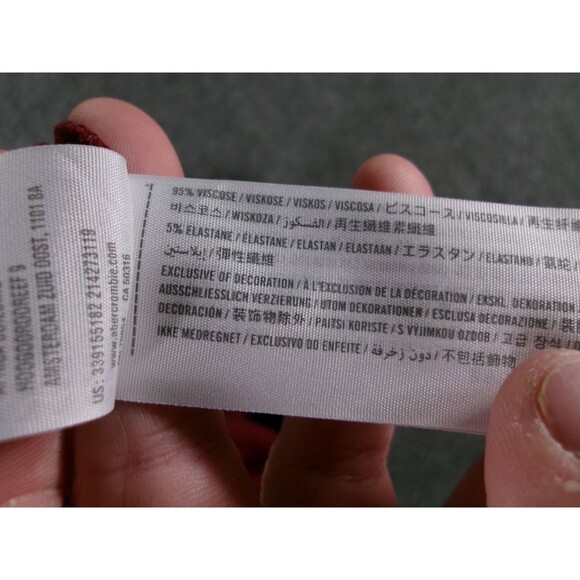 Hollister Top Women Medium Burgundy Base Layer Flowy Causal Everyday Basic Day - Picture 8 of 10